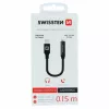 Audio adapter SWISSTEN Lightning to 3.5mm jack SW-LIGHT-3.5MM-BK, cable 0.15 m, black