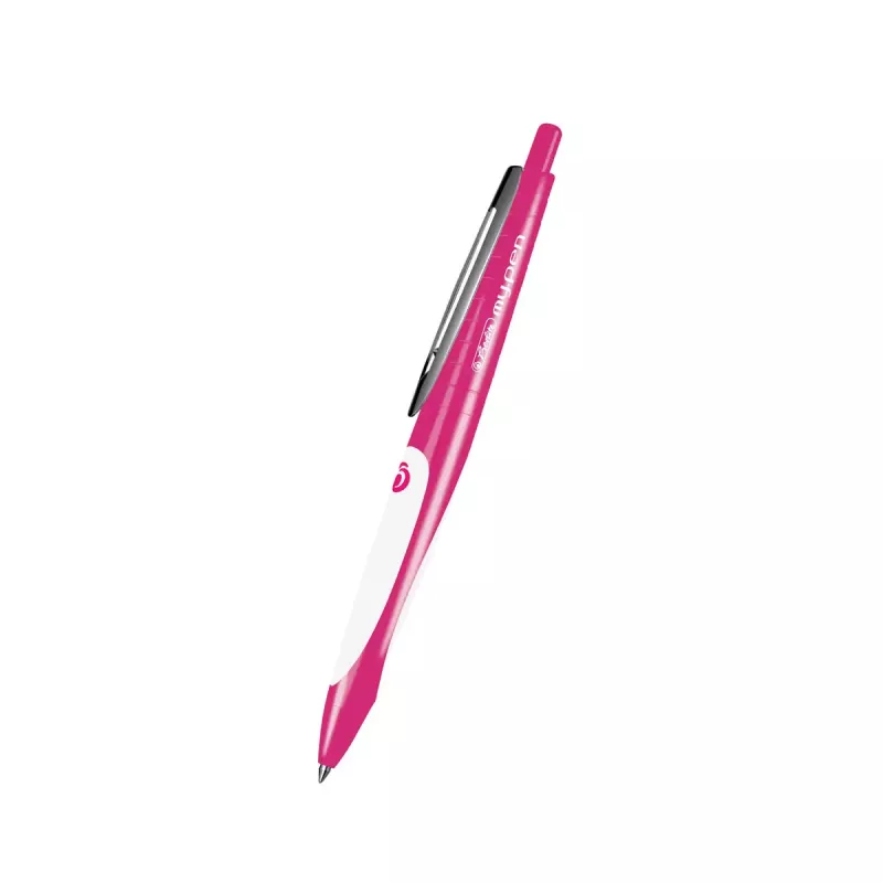 Clip-on retractable ballpoint pen Herlitz my.pen Pink White Blue