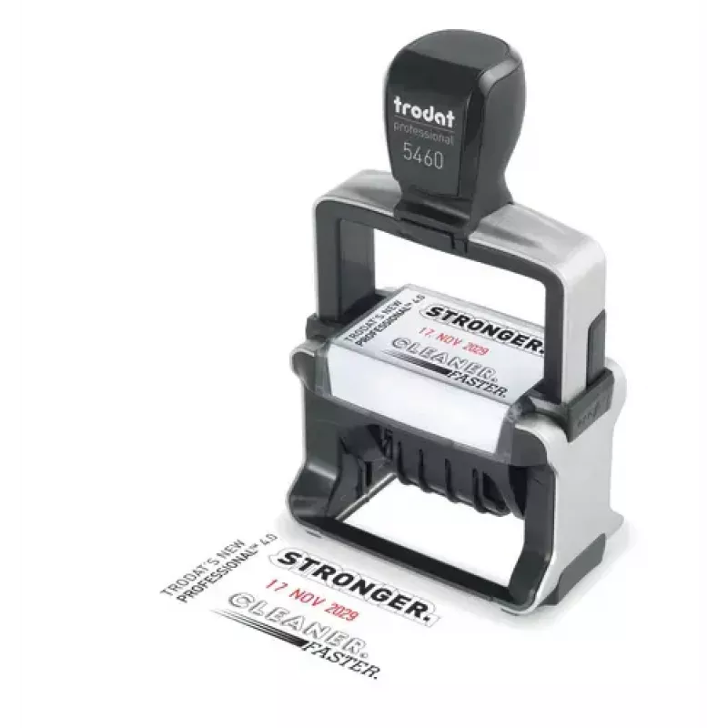 Self-inking Text/Date Stamp Trodat 5117 — imprint 4 x 46 mm, size 89×52×160 mm