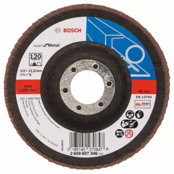 Sanding disc Bosch X551 Expert for Metal — for carbon steel, cast iron, non-ferrous metal, 1 pc
