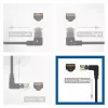ACT Black 1 meter U/UTP CAT6A LSZH Slimline patch cable with RJ45 connectors 90° angled down to straight