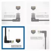 ACT Black 5 meters U/UTP CAT6A LSZH Slimline patch cable with RJ45 connectors 90° angled up to straight