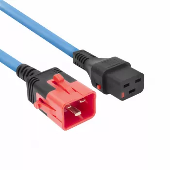 ACT Powercord C19 IEC Lock C20 IEC Lock Dual Locking blue 3 m 250 V 16 A