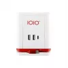Power extension cube Olympia SW 1000 – 3 AC outlets, 1.5 m cable, 230V/16A, red and white