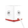 Power extension cube Olympia SW 1000 – 3 AC outlets, 1.5 m cable, 230V/16A, red and white