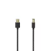 Hama 00201001 USB cable USB 2.0 1.5 m USB A USB B Black, Silver