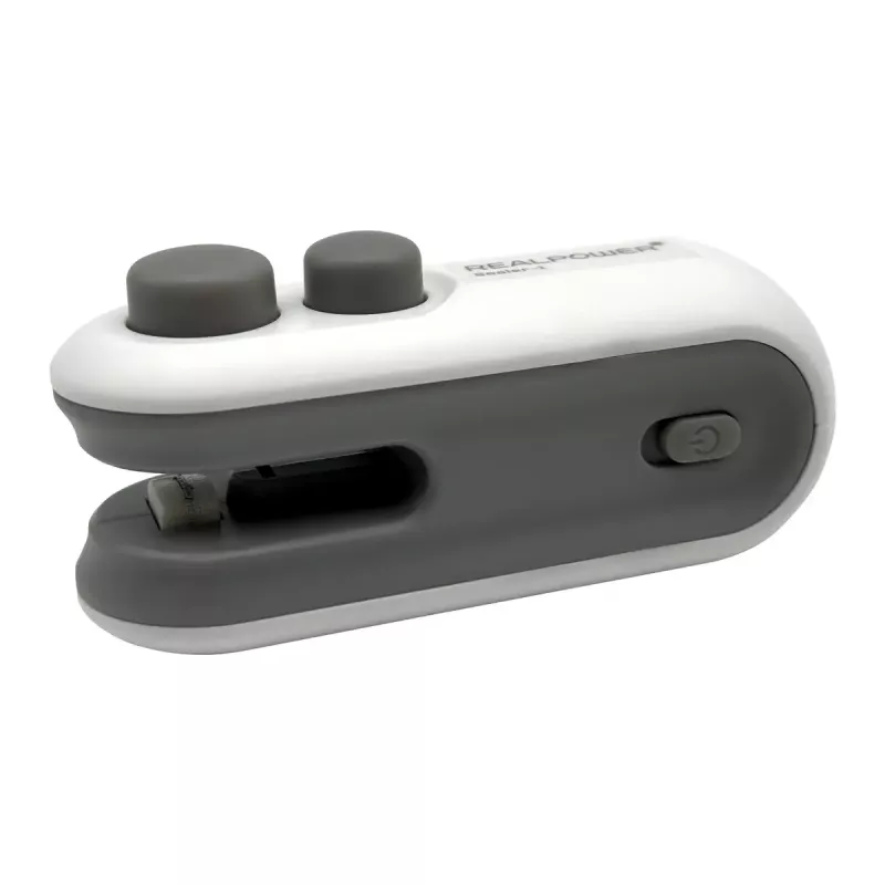 Vacuum sealer RealPower 495515 Black/Silver — handheld mini sealer with cutter