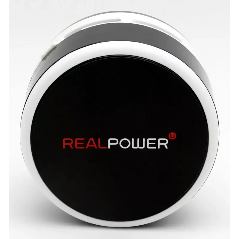 Handheld Vacuum RealPower Mini Hoover-1 — Battery-powered, Dry Cleaning, Bagless, AA batteries, 90 min runtime, Black/White