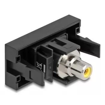 DeLOCK Easy 45 socket-outlet RCA Black Yellow Female Female