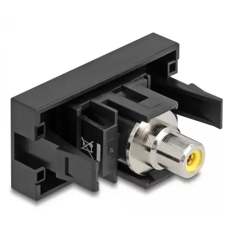 DeLOCK Easy 45 socket-outlet RCA Black Yellow Female Female