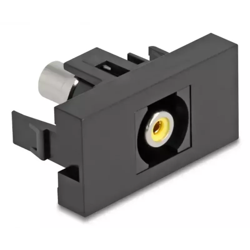 DeLOCK Easy 45 socket-outlet RCA Black Yellow Female Female