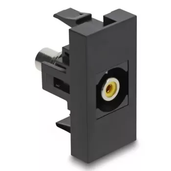 DeLOCK Easy 45 socket-outlet RCA Black Yellow Female Female