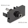 DeLOCK Easy 45 socket-outlet DC Black Female Male 45mm