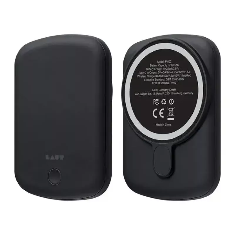 Power Bank LAUT PW02 5000 mAh Wireless Charging Black