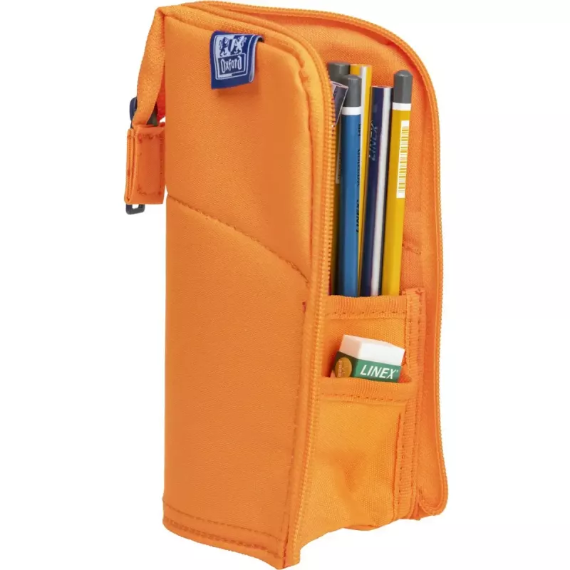 Soft pencil case Oxford 400183528 Orange 220x70x90 mm