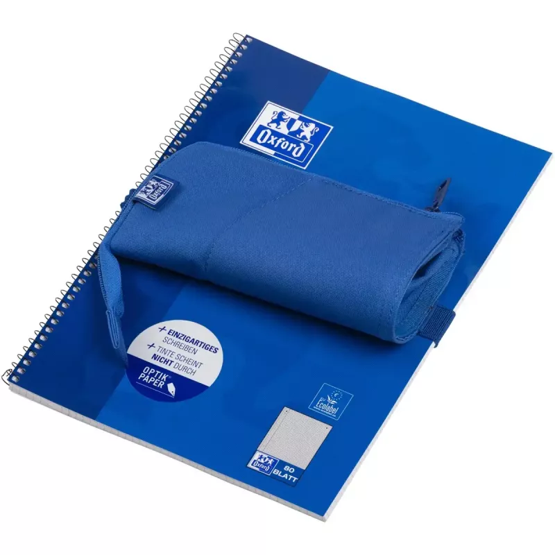 Soft pencil case Oxford 400183529 Blue 220x70x90 mm