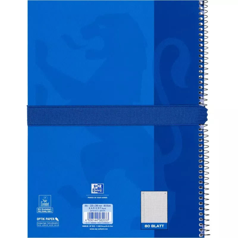 Soft pencil case Oxford 400183529 Blue 220x70x90 mm