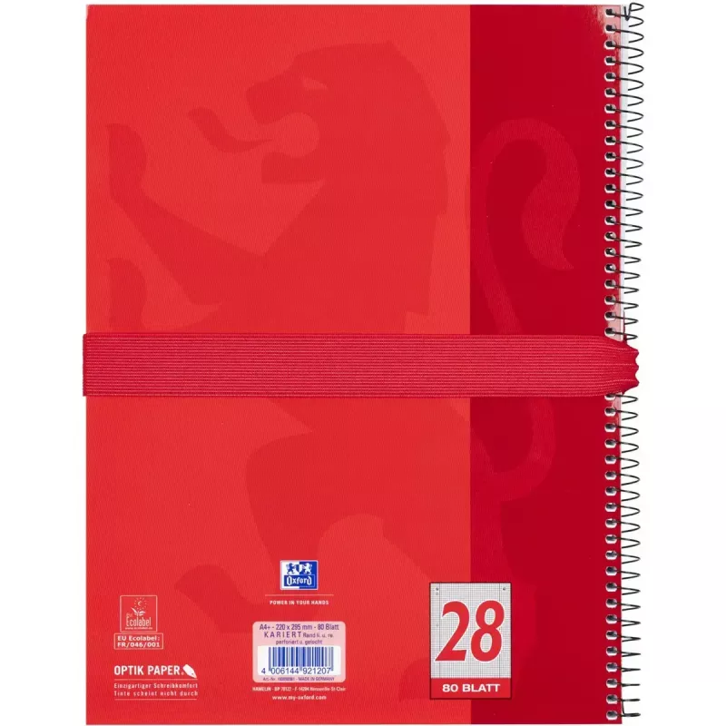 Soft pencil case Oxford 400183527 Red 220x70x90 mm