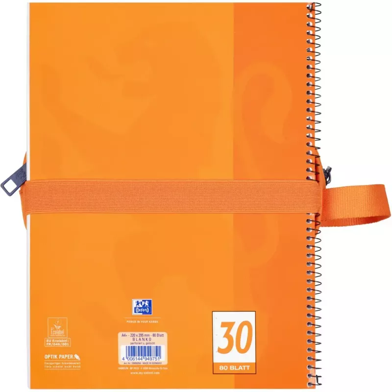 Soft pencil case Oxford 400183506 Orange 220x70x90 mm