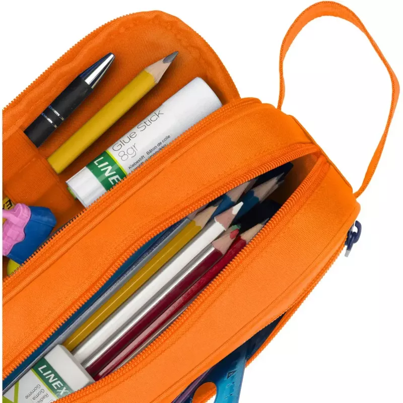 Soft pencil case Oxford 400183506 Orange 220x70x90 mm