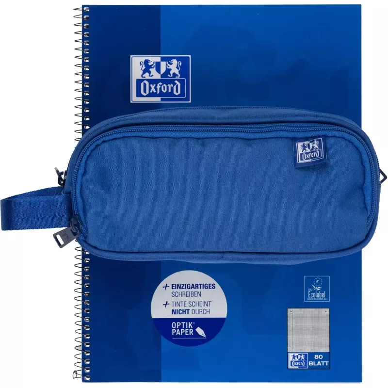 Soft pencil case Oxford 400183522 Blue 220x70x90 mm