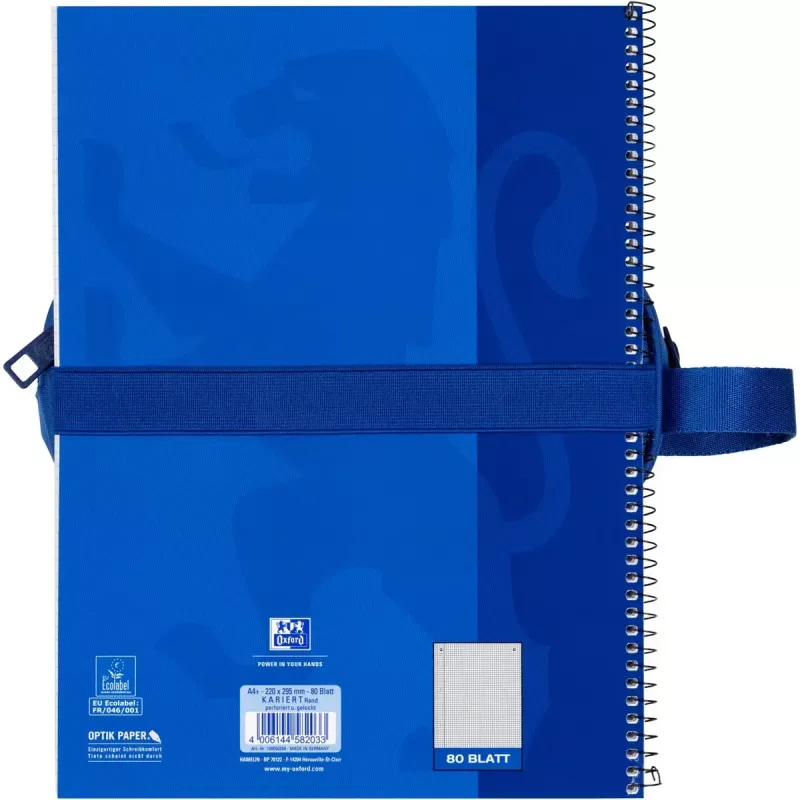 Soft pencil case Oxford 400183522 Blue 220x70x90 mm
