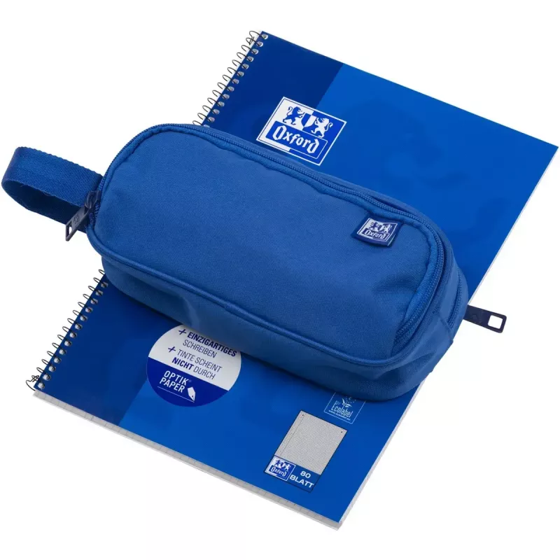 Soft pencil case Oxford 400183522 Blue 220x70x90 mm