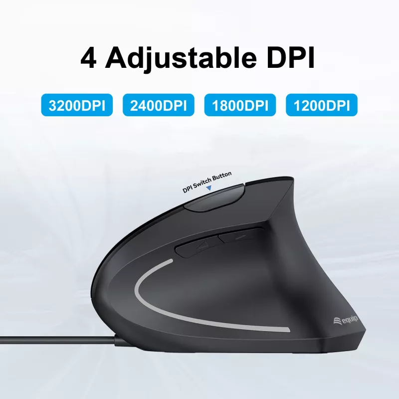 Equip 245118 mouse Universal Right-hand USB Type-A Optical 3200 DPI