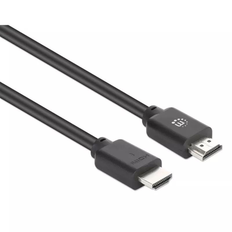 Manhattan HDMI 4K@60Hz Cable with Ethernet, 2m, Suitable for ALL 4K & 1080p/HD uses - when upgrading now or have it ready for when you need it, Male to Male, Black, Ultra HD 4k x 2k, Lifetime Warranty, Premium High Speed, Equivalent to HDMM2MP