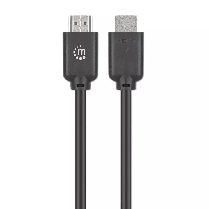 Manhattan HDMI 4K@60Hz Cable with Ethernet, 2m, Suitable for ALL 4K & 1080p/HD uses - when upgrading now or have it ready for when you need it, Male to Male, Black, Ultra HD 4k x 2k, Lifetime Warranty, Premium High Speed, Equivalent to HDMM2MP
