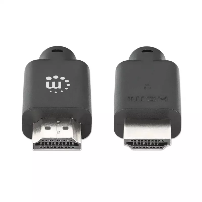 Manhattan HDMI 4K@60Hz Cable with Ethernet, 2m, Suitable for ALL 4K & 1080p/HD uses - when upgrading now or have it ready for when you need it, Male to Male, Black, Ultra HD 4k x 2k, Lifetime Warranty, Premium High Speed, Equivalent to HDMM2MP