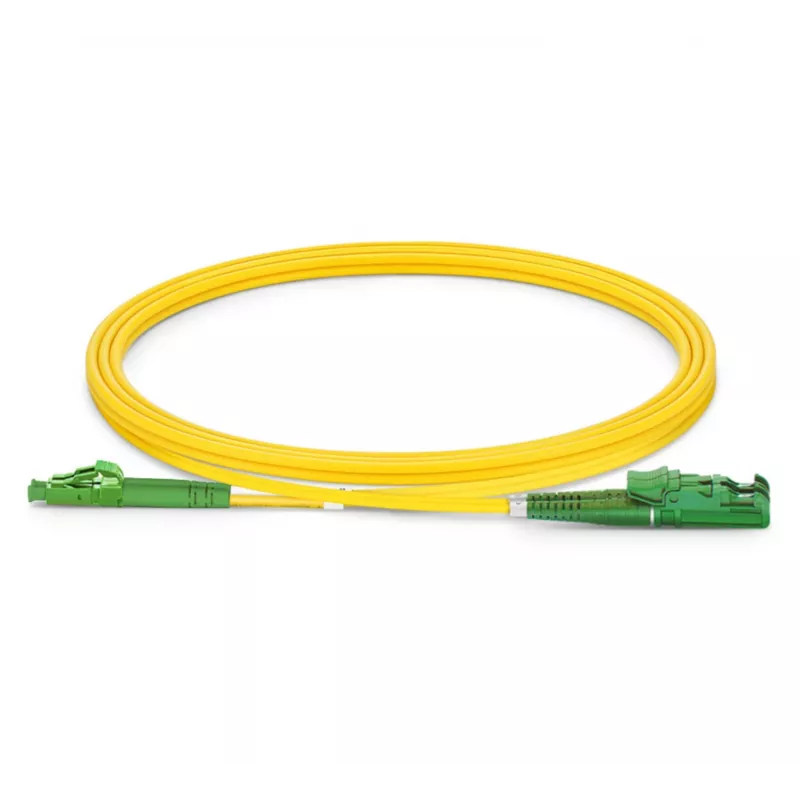Fibre optic patch cable EQUIP E2000/APC to LC/APC 20 m SM Duplex OS2 Yellow