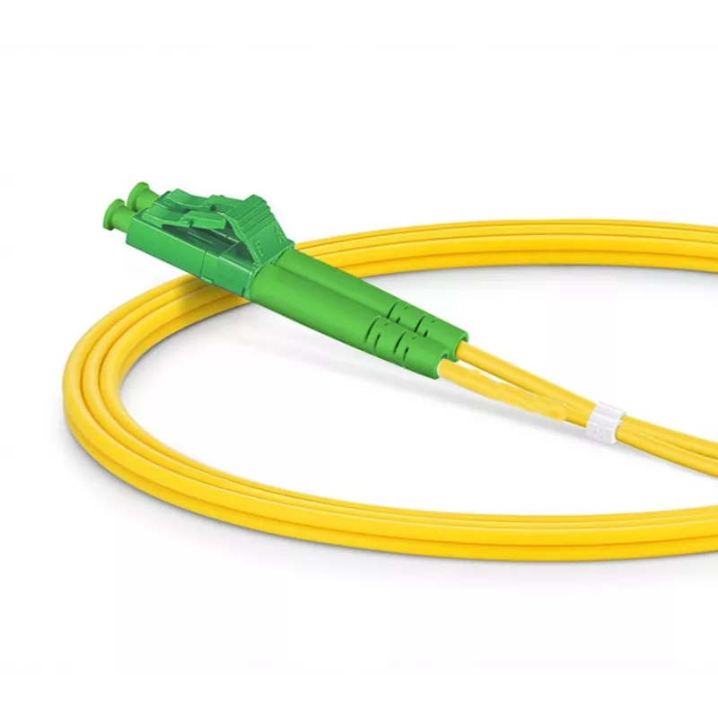 Fibre optic patch cable EQUIP E2000/APC to LC/APC 20 m SM Duplex OS2 Yellow