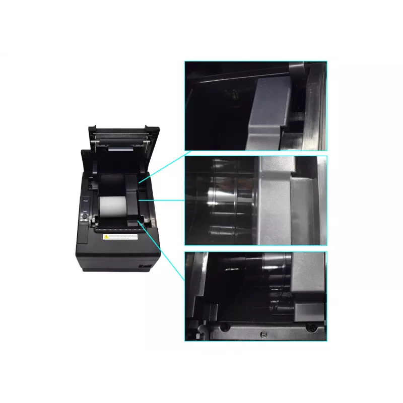 Thermal POS Receipt Printer EQUIP 58/80mm with Auto Cutter, USB/Ethernet/Serial, Cash Drawer, 203x203 DPI