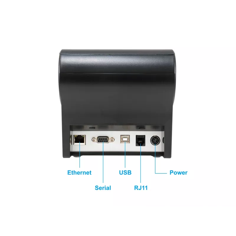 Thermal POS Receipt Printer EQUIP 58/80mm with Auto Cutter, USB/Ethernet/Serial, Cash Drawer, 203x203 DPI