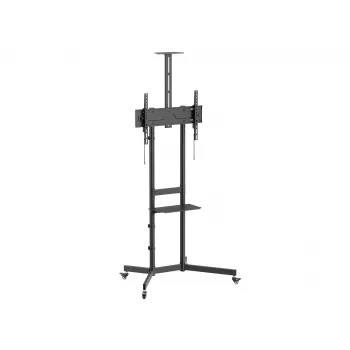 TV Trolley EQUIP 37 inch–70 inch Economy for 37–70 inch screens, 70 kg capacity, VESA 100x100–600x400, height 1337–1430 mm, tilt -10°–5°, black