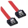 Lindy 0.2m Low Profile Latching SATA Cable, 0.2 m, Male/Male, Red