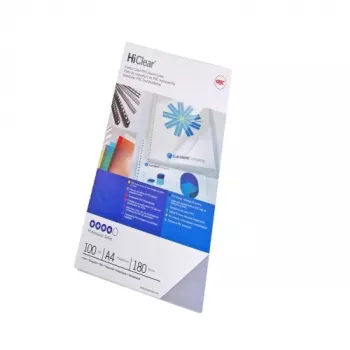 GBC Binding Covers Super HiClear A4 200 Micron, A4, Polyvinyl chloride (PVC), Transparent, 0.2 mm, 100 pc(s)