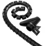 Hama Cable Bundle Tube Easy Cover, 1.5 m, 30 mm, black Cable kit
