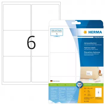 Address labels Premium HERMA 4502 A4 99.1x93.1 mm