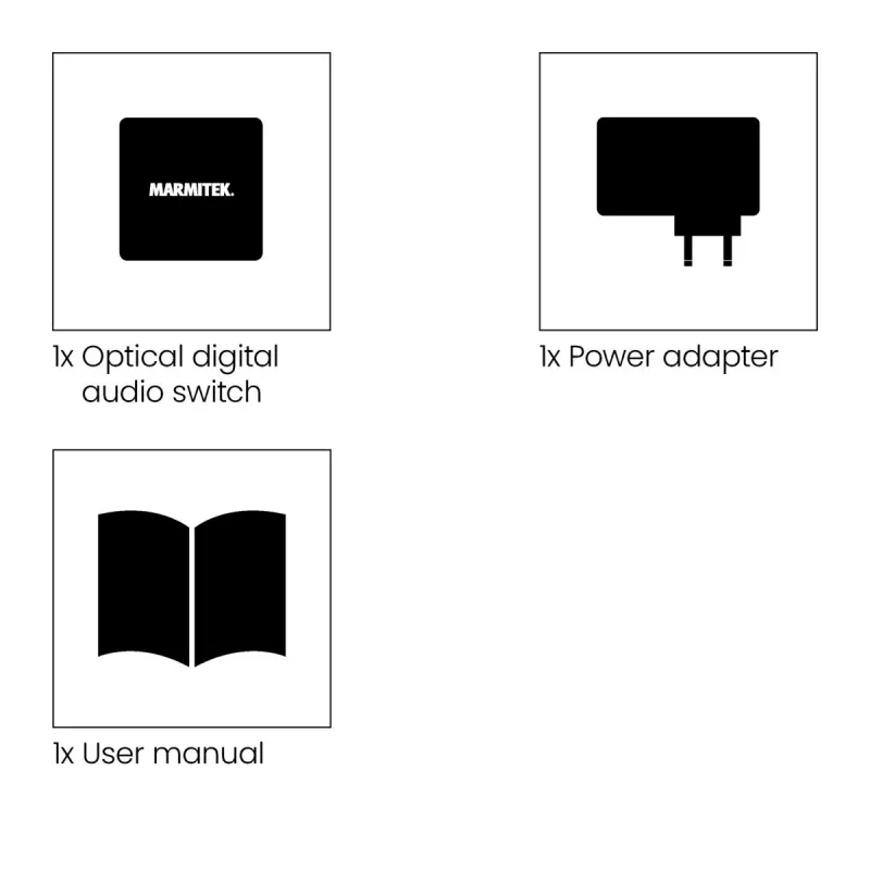 Marmitek Connect TS21 - Optical switch - 2 in / 1 out - Toslink
