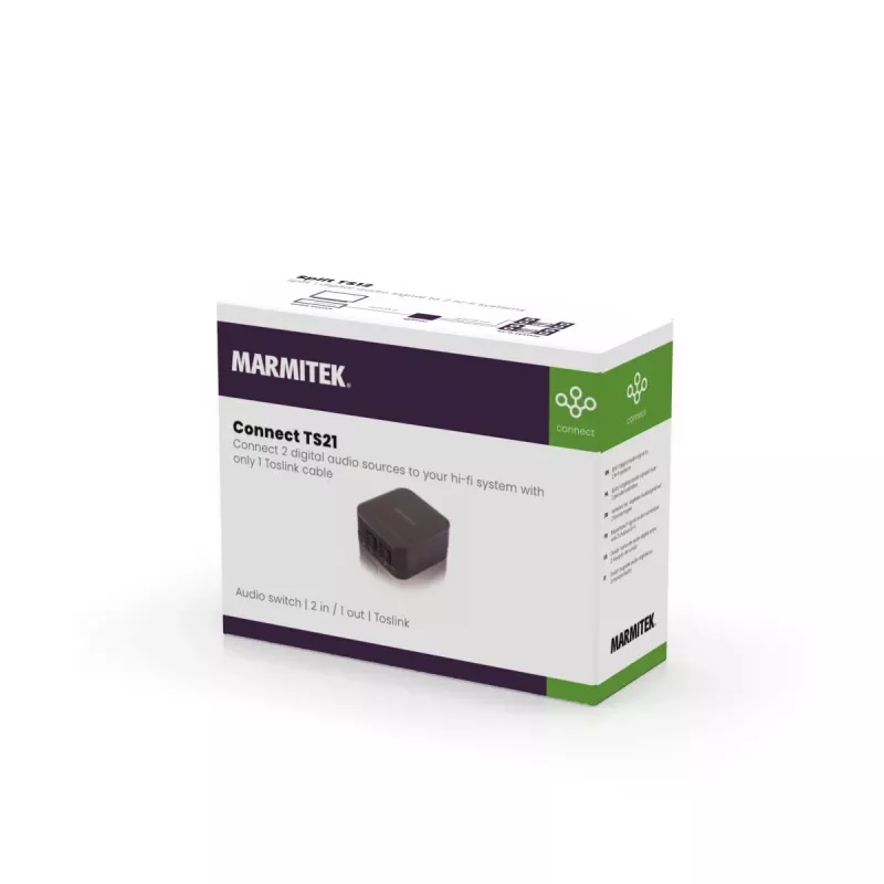 Marmitek Connect TS21 - Optical switch - 2 in / 1 out - Toslink