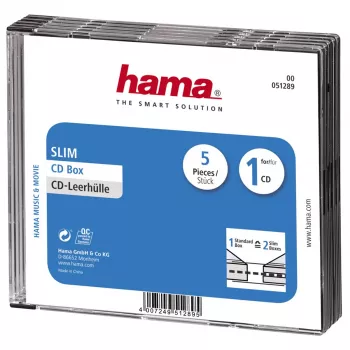 Hama CD Slim Jewel Case 1 discs Transparent