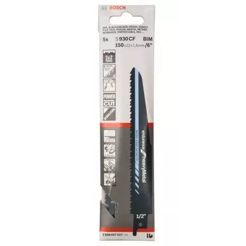 Sabre saw blade Bosch S 930 CF Bimetal 1 pc 8 10 TPI