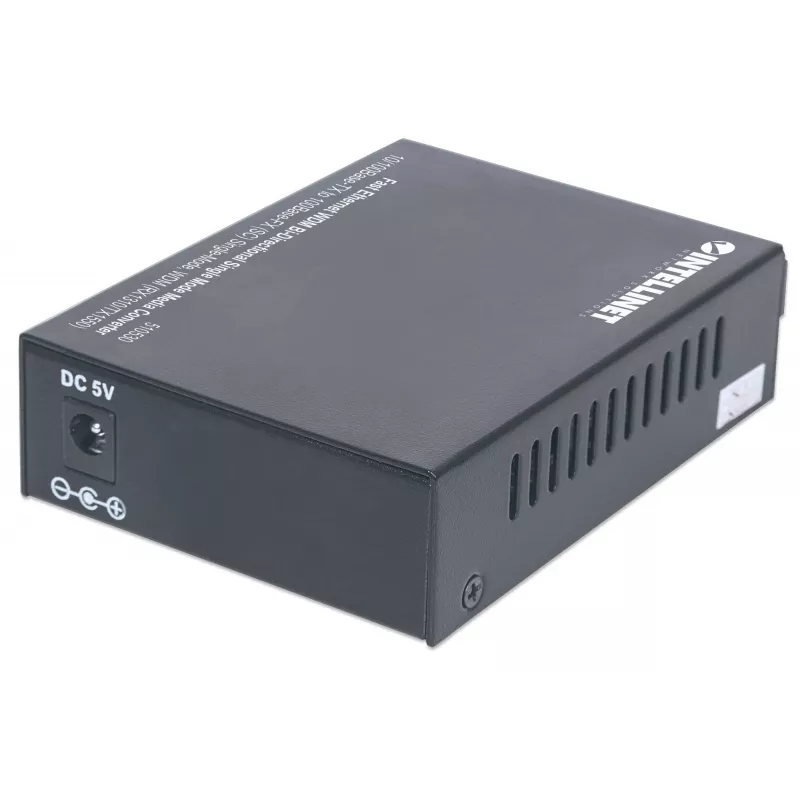 Intellinet Fast Ethernet WDM Bi-Directional Single Mode Media Converter, 10/100Base-Tx to 100Base-Fx (SC) Single-Mode, 20 km (12.4 mi.), WDM (Rx1310/Tx1550)