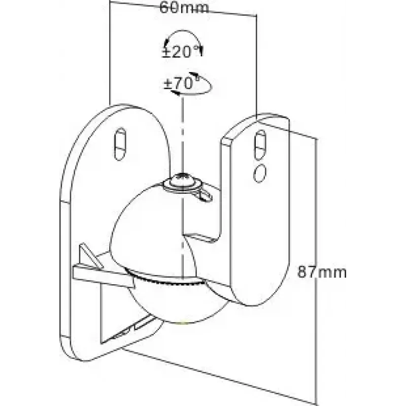 Speaker Mount Reflecta 23184 Wall Black