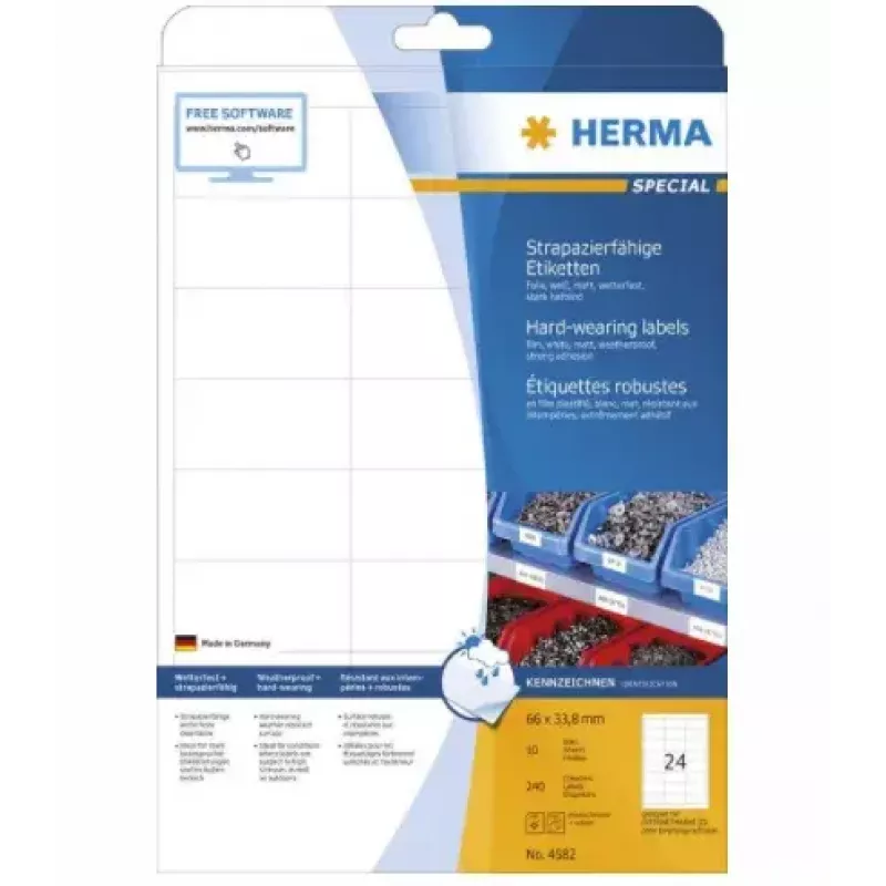 Self-adhesive printer label HERMA 4582