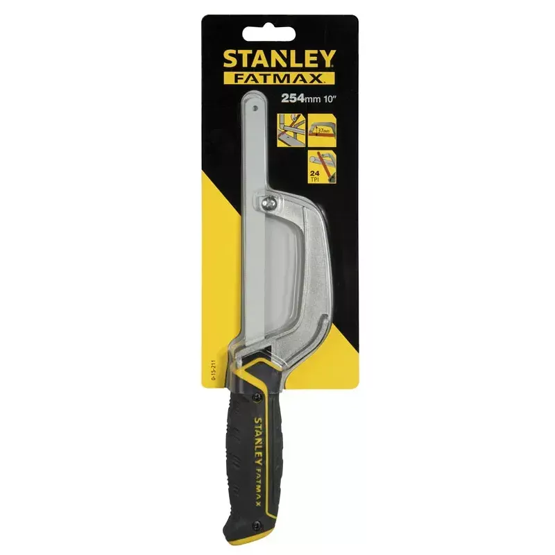 Hacksaw Stanley 0-15-211 25 cm Black Yellow Plastic Handle