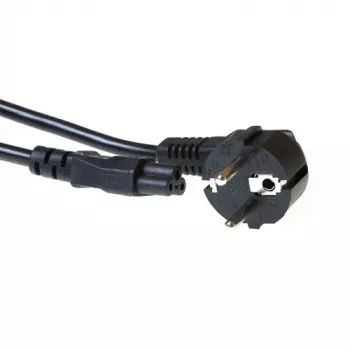 ACT Powercord mains connector CEE 7/7 male (angled) - C5 black 3 m