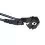 ACT Powercord mains connector CEE 7/7 male (angled) - C5 black 3 m